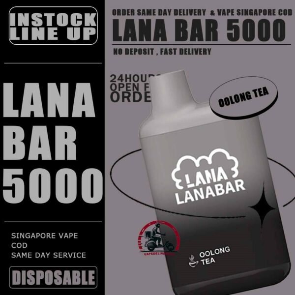 LANA BAR 5000 DISPOSABLE - VAPE DELIVERY SG SINGAPORE The Lana bar 5000 disposable vape launched today has a vaping capacity of 5k puffs and a stylish and beautiful ceramic can shape, which is very popular among electronic cigarette friends. A light sanding process polishes the exterior for a more comfortable grip. LANA VAPE caters to market demands by designing disposable electronic cigarettes with different appearances. The reason why the Lana bar 5000 disposable vape is so popular in the electronic cigarette market is that it has a very good-looking color matching appearance, a very high-quality filter cotton core and a ceramic core, which makes the Lana bar very delicate and smokey It feels very smooth, which greatly brings a better user experience to consumers. It is equipped with a rechargeable battery capacity of 850mAh, so there is no need to worry about the lack of electricity. As long as there is a Type-C charging cable, it can be used at any time. Device charging, which is also a breakthrough in innovation of disposable electronic cigarettes. Specifition : Nicotine : 5% Puffs: 5000puff Battery Capacity: 850 mAh. Type-C Port Rechargeable Battery ⚠️LANA BAR 5000 DISPOSABLE FLAVOUR LINE UP⚠️ Banana Milkshake Banana Ice Blueberry Ice Cream Cappuccino Chocolate Mint Chocolate Strawberry Cold Coke Cranberry Juice Guava Juicy Grape Lush Ice - Watermelon Lychee Longan Ice Lychee Iced Mango Ice Cream Mango Milkshake Menthol Extra Oolong Tea Passion Fruit Peach Grape Banana Peach Oolong Tea Peppermint Puer Tea Root Beer Skittles Sour Apple Strawberry Ice Cream Strawberry Milk Strawberry Watermelon Super Mint Surfing Lemon Sweet Peach Sweet Peach Tea Taro Ice Cream Tea King Tie Guan Yin Vanilla Ice Cream SG VAPE COD SAME DAY DELIVERY , CASH ON DELIVERY ONLY. TAKE BULK ORDER /MORE ORDER PLS CONTACT ME : VAPEDELIVERYSG VIEW OUR DAILY NEWS INFORMATION VAPE : TELEGRAM CHANNEL