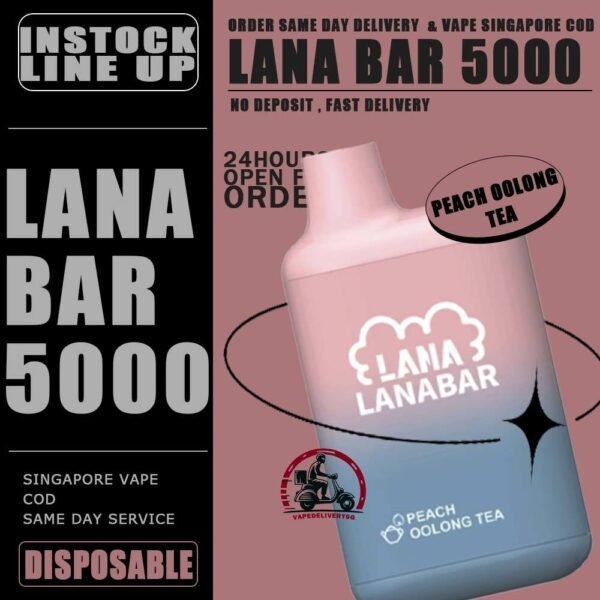 LANA BAR 5000 DISPOSABLE - VAPE DELIVERY SG SINGAPORE The Lana bar 5000 disposable vape launched today has a vaping capacity of 5k puffs and a stylish and beautiful ceramic can shape, which is very popular among electronic cigarette friends. A light sanding process polishes the exterior for a more comfortable grip. LANA VAPE caters to market demands by designing disposable electronic cigarettes with different appearances. The reason why the Lana bar 5000 disposable vape is so popular in the electronic cigarette market is that it has a very good-looking color matching appearance, a very high-quality filter cotton core and a ceramic core, which makes the Lana bar very delicate and smokey It feels very smooth, which greatly brings a better user experience to consumers. It is equipped with a rechargeable battery capacity of 850mAh, so there is no need to worry about the lack of electricity. As long as there is a Type-C charging cable, it can be used at any time. Device charging, which is also a breakthrough in innovation of disposable electronic cigarettes. Specifition : Nicotine : 5% Puffs: 5000puff Battery Capacity: 850 mAh. Type-C Port Rechargeable Battery ⚠️LANA BAR 5000 DISPOSABLE FLAVOUR LINE UP⚠️ Banana Milkshake Banana Ice Blueberry Ice Cream Cappuccino Chocolate Mint Chocolate Strawberry Cold Coke Cranberry Juice Guava Juicy Grape Lush Ice - Watermelon Lychee Longan Ice Lychee Iced Mango Ice Cream Mango Milkshake Menthol Extra Oolong Tea Passion Fruit Peach Grape Banana Peach Oolong Tea Peppermint Puer Tea Root Beer Skittles Sour Apple Strawberry Ice Cream Strawberry Milk Strawberry Watermelon Super Mint Surfing Lemon Sweet Peach Sweet Peach Tea Taro Ice Cream Tea King Tie Guan Yin Vanilla Ice Cream SG VAPE COD SAME DAY DELIVERY , CASH ON DELIVERY ONLY. TAKE BULK ORDER /MORE ORDER PLS CONTACT ME : VAPEDELIVERYSG VIEW OUR DAILY NEWS INFORMATION VAPE : TELEGRAM CHANNEL