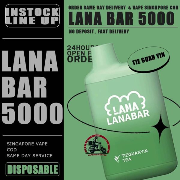 LANA BAR 5000 DISPOSABLE - VAPE DELIVERY SG SINGAPORE The Lana bar 5000 disposable vape launched today has a vaping capacity of 5k puffs and a stylish and beautiful ceramic can shape, which is very popular among electronic cigarette friends. A light sanding process polishes the exterior for a more comfortable grip. LANA VAPE caters to market demands by designing disposable electronic cigarettes with different appearances. The reason why the Lana bar 5000 disposable vape is so popular in the electronic cigarette market is that it has a very good-looking color matching appearance, a very high-quality filter cotton core and a ceramic core, which makes the Lana bar very delicate and smokey It feels very smooth, which greatly brings a better user experience to consumers. It is equipped with a rechargeable battery capacity of 850mAh, so there is no need to worry about the lack of electricity. As long as there is a Type-C charging cable, it can be used at any time. Device charging, which is also a breakthrough in innovation of disposable electronic cigarettes. Specifition : Nicotine : 5% Puffs: 5000puff Battery Capacity: 850 mAh. Type-C Port Rechargeable Battery ⚠️LANA BAR 5000 DISPOSABLE FLAVOUR LINE UP⚠️ Banana Milkshake Banana Ice Blueberry Ice Cream Cappuccino Chocolate Mint Chocolate Strawberry Cold Coke Cranberry Juice Guava Juicy Grape Lush Ice - Watermelon Lychee Longan Ice Lychee Iced Mango Ice Cream Mango Milkshake Menthol Extra Oolong Tea Passion Fruit Peach Grape Banana Peach Oolong Tea Peppermint Puer Tea Root Beer Skittles Sour Apple Strawberry Ice Cream Strawberry Milk Strawberry Watermelon Super Mint Surfing Lemon Sweet Peach Sweet Peach Tea Taro Ice Cream Tea King Tie Guan Yin Vanilla Ice Cream SG VAPE COD SAME DAY DELIVERY , CASH ON DELIVERY ONLY. TAKE BULK ORDER /MORE ORDER PLS CONTACT ME : VAPEDELIVERYSG VIEW OUR DAILY NEWS INFORMATION VAPE : TELEGRAM CHANNEL