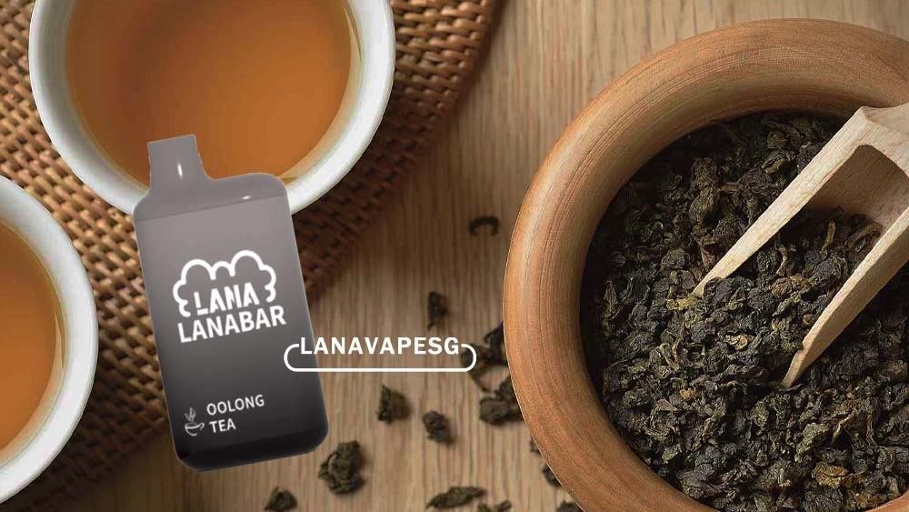 7. Oolong Tea Experience the tropical sensation of Oolong Tea with every Lanavape disposable vape. The delectable blend of sweet kiwi, like Tea, and tangy guava creates an explosion of flavour in every puff. This refreshing taste is perfect for those who crave a fruity and tangy vape. The sweet and sour notes are perfectly balanced, making it an ideal all-day vape.