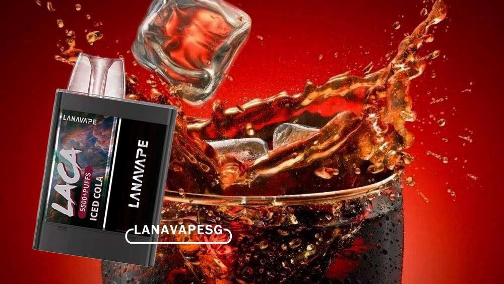 5. Cold Coke Apple Ice is a crisp and refreshing blend of juicy red apples with a hint of menthol. With every puff, you'll experience the natural sweetness of freshly picked apples, followed by a cool and icy exhale. This flavour is perfect for those who enjoy a fruity and cooling vape experience. The Lanavape Disposable design ensures that you can easily switch between flavours without having to worry about refilling or recharging. It's perfect for on-the-go vaping or as a backup device when your regular vape is out of reach. Try Red Apple Ice today for a tasty and refreshing vape.