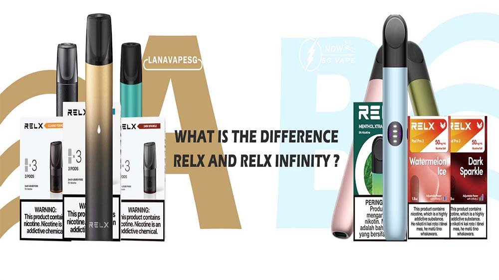 What is the difference RELX and RELX INFINITY RELX Classic vs. RELX Infinity Series : Which Should You Choose? Let’s take a comparison between our first generation device, the RELX Classic, and our most recent innovation, the RELX Infinity. First: Functional Design Classic is a closed-system vape with a sleek and minimalistic design. The finish of this device is a smooth aluminum alloy, which also keeps the device very lightweight. The indicator light is in the shape of a raindrop. To charge the Classic, just plug in a micro-usb cable.