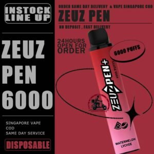 ZEUZ PEN PLUS 6000 DISPOSABLE - VAPE DELIVERY SG SINGAPORE The Zeuz Pen Plus 6000 is 6k Puffs rechargeable type disposable vape Vape Ready stock in our sg singapore store online shop for same day delivery! It design in pen shape and it is auto draw active device. This make it easy to carry to every where with hassle free. Experience an elegant and sophisticated vape with Zeuz Pen Plus 6000 Puff. Featuring a sleek pen design that is discreet and lightweight, this rechargeable device offers up to 6000 puffs with a wide range of flavours and 3% nicotine. Enjoy the exclusivity of Zeuz Vape with the luxurious Zeuz Vape Plus 6000 Puff. Specification: Puff:6000puff Nicotine:5% Capacity:9ML Charging: With Type-C Usb Cable ⚠️ZEUZ PEN 6000 DISPOSABLE FLAVOUR LIST⚠️ Sour Apple Banana Milkshake Mint Extra Hazelnut Coffee Honeydew Melon Ice Lychee Pure Grape Lemon Bubblegum Lemon Coke Power Bull (RED BULL) Strawberry Ice Cream The Real Rootbeer Tie Guan Yin Triple Mango Watermelon Ice Watermelon Cherry Yakult Grape Bubblegum Classic Tobacco Chrysanthemum Tea Watermelon Lychee Solero Lime Strawberry Watermelon Frozen Peach Yogurt Mango Watermelon Lemon SG VAPE COD SAME DAY DELIVERY , CASH ON DELIVERY ONLY. TAKE BULK ORDER /MORE ORDER PLS CONTACT ME : VAPEDELIVERYSG VIEW OUR DAILY NEWS INFORMATION VAPE : TELEGRAM CHANNEL