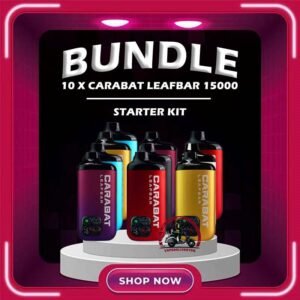 10PCS CARABAT LEAFBAR 15000 DISPOSABLE - VAPE DELIVERY SG SINGAPORE Sale of bundle package CARABAT LEAFBAR 15000 Puffs DISPOSABLE Starter Kit , choose 10 x Pcs flavour get lowest price at VAPE DELIVERY SG SINGAPORE SHOP! The CARABAT LEAFBAR 15k is starter kit & prefilled cartridge pod system design,  This kit is lasted production from CARABAT VAPE company, available 10 +plus flavour for singapore vaper choose!try it now! The new carabat leafbar 15000 puffs is ready stock in Singapore. The device is comes with starter kit and pod version. Battery device and flavor pod is included in starter kit package, the pod package only comes with pod. If you looking for big capacity vape device, the carabat leafbar is your first choice because it can support up to 15000 puffs per device! STARTER KIT Package Include : X1 Carabat Device X1 Prefilled Pod 15k Puffs Specifications: Nicotine 5 % Approx. 15000 Puffs Safety Child Lock Dual Mesh Coil Adjustable Airflow Rechargeable Battery (Type C Port) Package Include : 10PCS x CARABAT LEAFBAR 15000 Puffs Free Delivery Charge ⚠️CARABAT LEAFBAR 15000 STARTER KIT LINE UP⚠️ Watermelon Tobacco Vanilla Double Guava Blackcurrant Lychee Rootbeer Vanilla Milkshake Blackcurrant Lychee Melon Mango Mango Shak Honeydew Energy Drink Pineapple Berry Citrus Watermelon Splash Popcorn Caramel Grape Gum Gold Mango Ice Fresh Watermelon Ice Gummy Gum Ice Grape Ice SG VAPE COD SAME DAY DELIVERY , CASH ON DELIVERY ONLY. TAKE BULK ORDER /MORE ORDER PLS CONTACT ME : VAPEDELIVERYSG VIEW OUR DAILY NEWS INFORMATION VAPE : TELEGRAM CHANNEL