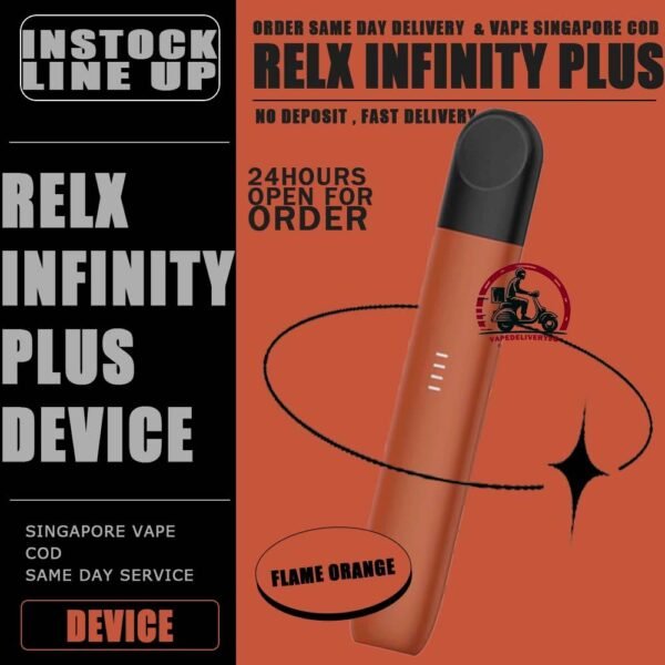 RELX INFINITY PLUS DEVICE - VAPE DELIVERY SG SINGAPORE The Relx Infinity Plus / Phantom Device Has a 380mAh battery provides a longer battery life,letting you vape through the day without worries od the power running out. The unique 4-scale battery indicator design on the Phantom's body can display the remaining battery and charging progress at any time, so as to relieve the user's anxiety about the unknown battery. At the same time, technological breakthroughs have been achieved in terms of charging speed, battery capacity, oil leakage prevention technology, and material technology. In terms of power consumption, RELX Phantom uses type-C standard interface input. Compared with RELX’s first-generation products, the new product’s battery capacity has increased by 9% and the charging efficiency has increased by 31%. In addition, the Phantom has been improved and upgraded in ten performance aspects such as oil leakage prevention, suction experience, product safety, service life, and product feel, and the product strength has been comprehensively improved. In terms of oil leakage prevention, the Phantom pod system uses an 11-layer labyrinth structure, and its oil leakage prevention capability is 40% higher than that of the RELX first generation. The innovatively increased design of the independent pressure relief hole at the bottom of the pod system can balance the pressure difference between the inside and outside of the pod system, which greatly eliminates the risk of self-starting, and takes into account product sensitivity and safety. Package Included : 1 x RELX INFINITY PLUS Device 1 x USB Type-C charging cable ⚠️RELX INFINITY PLUS DEVICE COMPATIBLE WITH⚠️ ISHO INFINITY POD LANA INFINITY POD RELX INFINITY POD ZEUZ INFINITY POD ⚠️RELX INFINITY PLUS DEVICE COLOR LINE UP⚠️ Graphite Black Iris Blue Flame Orange Morning Frost Green Moon Silver Frosted White Sparkling Lake SG VAPE COD SAME DAY DELIVERY , CASH ON DELIVERY ONLY. TAKE BULK ORDER /MORE ORDER PLS CONTACT ME : VAPEDELIVERYSG VIEW OUR DAILY NEWS INFORMATION VAPE : TELEGRAM CHANNEL