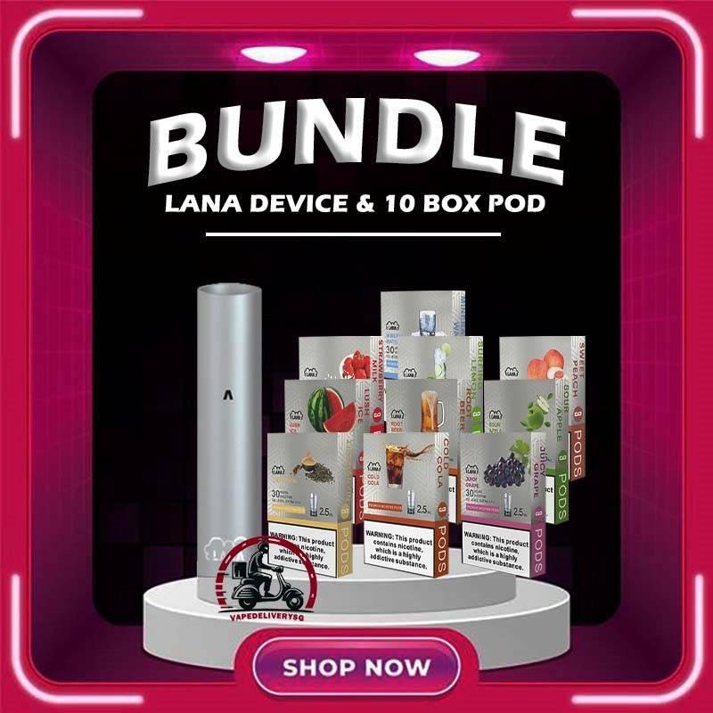 LANA DEVICE BUNDLE 155 - VAPE DELIVERY SG SINGAPORE Sale of bundle package LANA DEVICE BUNDLE 155 , choose 1 Device & 10 x Boxes Lana Pod flavour get lowest price at VAPE DELIVERY SG SINGAPORE SHOP! LANA DEVICE is a brand new electronic cigarette stick device, which has the functions of rechargeable battery and discharge and power monitoring LED indicator. It is suitable for LANA POD. When used together, the LED will light up, bringing you a different experience! LANA device is a simple and stylish electronic cigarette device, it is light and convenient, compact, comfortable and easy to carry. It can be used with a LANA pod flavour, whether you are a novice or a professional, it can be easily used. The LANA simplified device is equipped with a charging cable and a recyclable rechargeable battery, which can easily last for a whole day on a single charge. The appearance is made of metal frosted technology, which brings you a perfect experience. Specifications : Electronic Cigarette Equipment With LanaPod Inhalation Activation (LanaPod Needs To Be Purchased Separately) 280mah Battery Rechargeable Metal Frosted Texture Shell Usb Charging Five Colors Available (Pearl White, Silver, Gray, Blue, Black) Battery Indicator Led Breathing Light Package Include : 1 x LANA DEVICE 10 x BOX LANA POD (TOTAL: 30 PODS) Free Delivery Charge ⚠️LANA DEVICE COLOUR AVAILABLE LINE UP⚠️ Black Blue Grey Red White ⚠️ONLY COMPATIBLE WITH LANA POD⚠️ SG VAPE COD SAME DAY DELIVERY , CASH ON DELIVERY ONLY. TAKE BULK ORDER /MORE ORDER PLS CONTACT ME : VAPEDELIVERYSG VIEW OUR DAILY NEWS INFORMATION VAPE : TELEGRAM CHANNEL