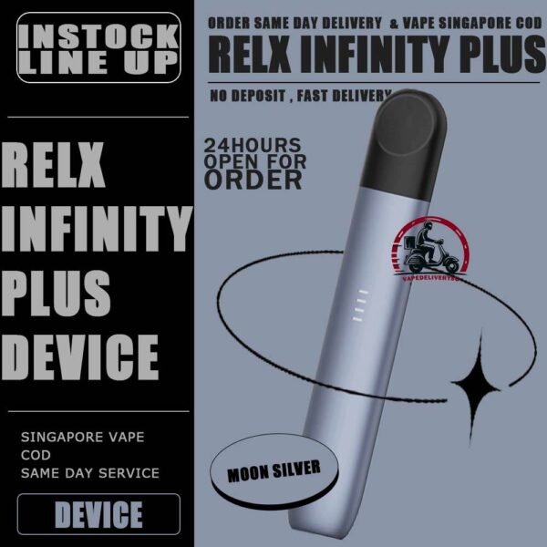 RELX INFINITY PLUS DEVICE - VAPE DELIVERY SG SINGAPORE The Relx Infinity Plus / Phantom Device Has a 380mAh battery provides a longer battery life,letting you vape through the day without worries od the power running out. The unique 4-scale battery indicator design on the Phantom's body can display the remaining battery and charging progress at any time, so as to relieve the user's anxiety about the unknown battery. At the same time, technological breakthroughs have been achieved in terms of charging speed, battery capacity, oil leakage prevention technology, and material technology. In terms of power consumption, RELX Phantom uses type-C standard interface input. Compared with RELX’s first-generation products, the new product’s battery capacity has increased by 9% and the charging efficiency has increased by 31%. In addition, the Phantom has been improved and upgraded in ten performance aspects such as oil leakage prevention, suction experience, product safety, service life, and product feel, and the product strength has been comprehensively improved. In terms of oil leakage prevention, the Phantom pod system uses an 11-layer labyrinth structure, and its oil leakage prevention capability is 40% higher than that of the RELX first generation. The innovatively increased design of the independent pressure relief hole at the bottom of the pod system can balance the pressure difference between the inside and outside of the pod system, which greatly eliminates the risk of self-starting, and takes into account product sensitivity and safety. Package Included : 1 x RELX INFINITY PLUS Device 1 x USB Type-C charging cable ⚠️RELX INFINITY PLUS DEVICE COMPATIBLE WITH⚠️ ISHO INFINITY POD LANA INFINITY POD RELX INFINITY POD ZEUZ INFINITY POD ⚠️RELX INFINITY PLUS DEVICE COLOR LINE UP⚠️ Graphite Black Iris Blue Flame Orange Morning Frost Green Moon Silver Frosted White Sparkling Lake SG VAPE COD SAME DAY DELIVERY , CASH ON DELIVERY ONLY. TAKE BULK ORDER /MORE ORDER PLS CONTACT ME : VAPEDELIVERYSG VIEW OUR DAILY NEWS INFORMATION VAPE : TELEGRAM CHANNEL