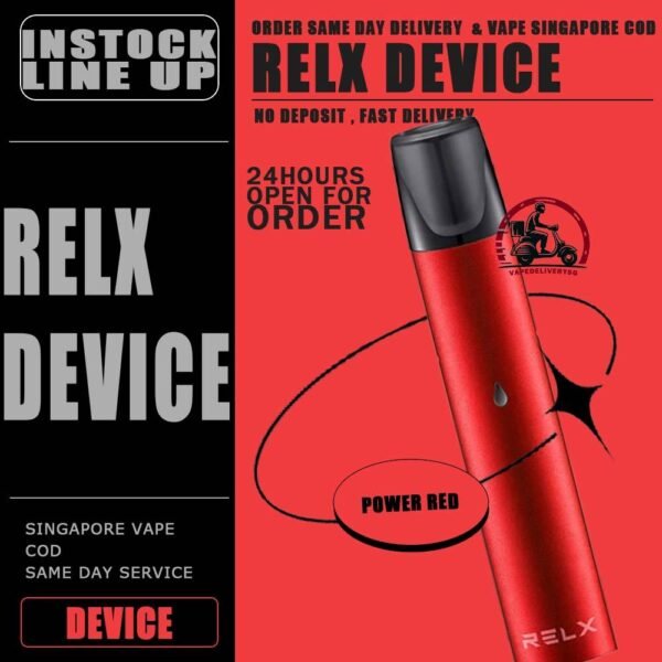 RELX CLASSIC DEVICE - VAPE DELIVERY SG SINGAPORE 1. The cigarette rod is metal, anti-fall and oil-proof. 2. The pod has a metal contact. The rod and pod are stick together by a magnet. After the combination, you can enjoy the taste of vape. 3. RELX pods has a real cigarette throat feel. 4. Real smoke taste, and zero tar inside is much more healthier. 5. One pod can smoke about 500 to 600 puffs. After smoking, you can directly discard and replace the next one. 6. Fully charged in about 45 minutes: Normal smoking: The light stays on and then goes out slowly Low battery: the lights will flash continuously during smoking When charging: white light is on Charging completed: light off Specification : Closed Pod / Cartridge System All-in-One Device Built-in Battery 350mAh Maximum Wattage: 6W E-Liquid Capacity: 2ml Package Included : 1x Device 1x USB Cable ⚠️RELX DEVICE COMPATIBLE POD WITH⚠️ GENESIS POD J13 POD KIZZ POD LANA POD RELX CLASSIC POD R-ONE POD SP2 POD ZENO POD ZEUZ POD ⚠️RELX DEVICE COLOR AVAILABLE LINE UP⚠️ Classisc Black Gold Shades Gold Twillight Navy Blue Power Red Purple Ocean Sky Blue Space Grey Tiffany Blue SG VAPE COD SAME DAY DELIVERY , CASH ON DELIVERY ONLY. TAKE BULK ORDER /MORE ORDER PLS CONTACT ME : VAPEDELIVERYSG VIEW OUR DAILY NEWS INFORMATION VAPE : TELEGRAM CHANNEL