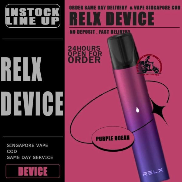 RELX CLASSIC DEVICE - VAPE DELIVERY SG SINGAPORE 1. The cigarette rod is metal, anti-fall and oil-proof. 2. The pod has a metal contact. The rod and pod are stick together by a magnet. After the combination, you can enjoy the taste of vape. 3. RELX pods has a real cigarette throat feel. 4. Real smoke taste, and zero tar inside is much more healthier. 5. One pod can smoke about 500 to 600 puffs. After smoking, you can directly discard and replace the next one. 6. Fully charged in about 45 minutes: Normal smoking: The light stays on and then goes out slowly Low battery: the lights will flash continuously during smoking When charging: white light is on Charging completed: light off Specification : Closed Pod / Cartridge System All-in-One Device Built-in Battery 350mAh Maximum Wattage: 6W E-Liquid Capacity: 2ml Package Included : 1x Device 1x USB Cable ⚠️RELX DEVICE COMPATIBLE POD WITH⚠️ GENESIS POD J13 POD KIZZ POD LANA POD RELX CLASSIC POD R-ONE POD SP2 POD ZENO POD ZEUZ POD ⚠️RELX DEVICE COLOR AVAILABLE LINE UP⚠️ Classisc Black Gold Shades Gold Twillight Navy Blue Power Red Purple Ocean Sky Blue Space Grey Tiffany Blue SG VAPE COD SAME DAY DELIVERY , CASH ON DELIVERY ONLY. TAKE BULK ORDER /MORE ORDER PLS CONTACT ME : VAPEDELIVERYSG VIEW OUR DAILY NEWS INFORMATION VAPE : TELEGRAM CHANNEL