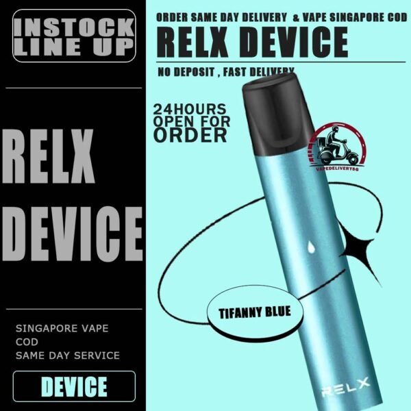 RELX CLASSIC DEVICE - VAPE DELIVERY SG SINGAPORE 1. The cigarette rod is metal, anti-fall and oil-proof. 2. The pod has a metal contact. The rod and pod are stick together by a magnet. After the combination, you can enjoy the taste of vape. 3. RELX pods has a real cigarette throat feel. 4. Real smoke taste, and zero tar inside is much more healthier. 5. One pod can smoke about 500 to 600 puffs. After smoking, you can directly discard and replace the next one. 6. Fully charged in about 45 minutes: Normal smoking: The light stays on and then goes out slowly Low battery: the lights will flash continuously during smoking When charging: white light is on Charging completed: light off Specification : Closed Pod / Cartridge System All-in-One Device Built-in Battery 350mAh Maximum Wattage: 6W E-Liquid Capacity: 2ml Package Included : 1x Device 1x USB Cable ⚠️RELX DEVICE COMPATIBLE POD WITH⚠️ GENESIS POD J13 POD KIZZ POD LANA POD RELX CLASSIC POD R-ONE POD SP2 POD ZENO POD ZEUZ POD ⚠️RELX DEVICE COLOR AVAILABLE LINE UP⚠️ Classisc Black Gold Shades Gold Twillight Navy Blue Power Red Purple Ocean Sky Blue Space Grey Tiffany Blue SG VAPE COD SAME DAY DELIVERY , CASH ON DELIVERY ONLY. TAKE BULK ORDER /MORE ORDER PLS CONTACT ME : VAPEDELIVERYSG VIEW OUR DAILY NEWS INFORMATION VAPE : TELEGRAM CHANNEL