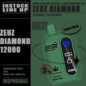 ZEUZ DIAMOND 12000 DISPOSABLE - VAPE DELIVERY SG SINGAPORE The Zeuz Diamond 12000 Puffs Disposable Vape Ready stock in our sg singapore store online shop for same day delivery! New production from Zeus vape Sg. Get it now with us and same day delivery! This Vape Disposable comes with 20+ Plus flavours. The top 5 best seller flavour are Tie Guan Yin,Double Mint, Sirap Bandung, Sour Bubblegum and Honeydew Melon. Zeuz 12k Puffs remain cooling level better than with as Zeuz bar 9100 / Zeuz Pen 6000 . Specifications: Nicotine : 3% 30mg Capacity 14ml Approx. 12000 Puffs Rechargeable 550mAh Battery Type C Port ⚠️ZEUZ DIAMOND 12000 FLAVOUR LINE UP⚠️ Hot Series Gummy Bear Sour Bubblegum Mixed Berry Rootbeer Watermelon Bubblegum Sirap Bandung Solero Ice Cream Grape Apple Power Bull Classic Tobacco Cold Series Grape Bubblegum Watermelon Lemon Tie Guan Yin White Grape Oolong Tea Frozen Peach Coke Strawberry Watermelon Double Mint Amazing Mango Watermelon Ice Honeydew Melon Ice Lychee Sour apple SG VAPE COD SAME DAY DELIVERY , CASH ON DELIVERY ONLY. TAKE BULK ORDER /MORE ORDER PLS CONTACT ME : VAPEDELIVERYSG VIEW OUR DAILY NEWS INFORMATION VAPE : TELEGRAM CHANNEL